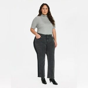 Time and Tru Women's Tuxedo Black Wash Straight Leg Jeans